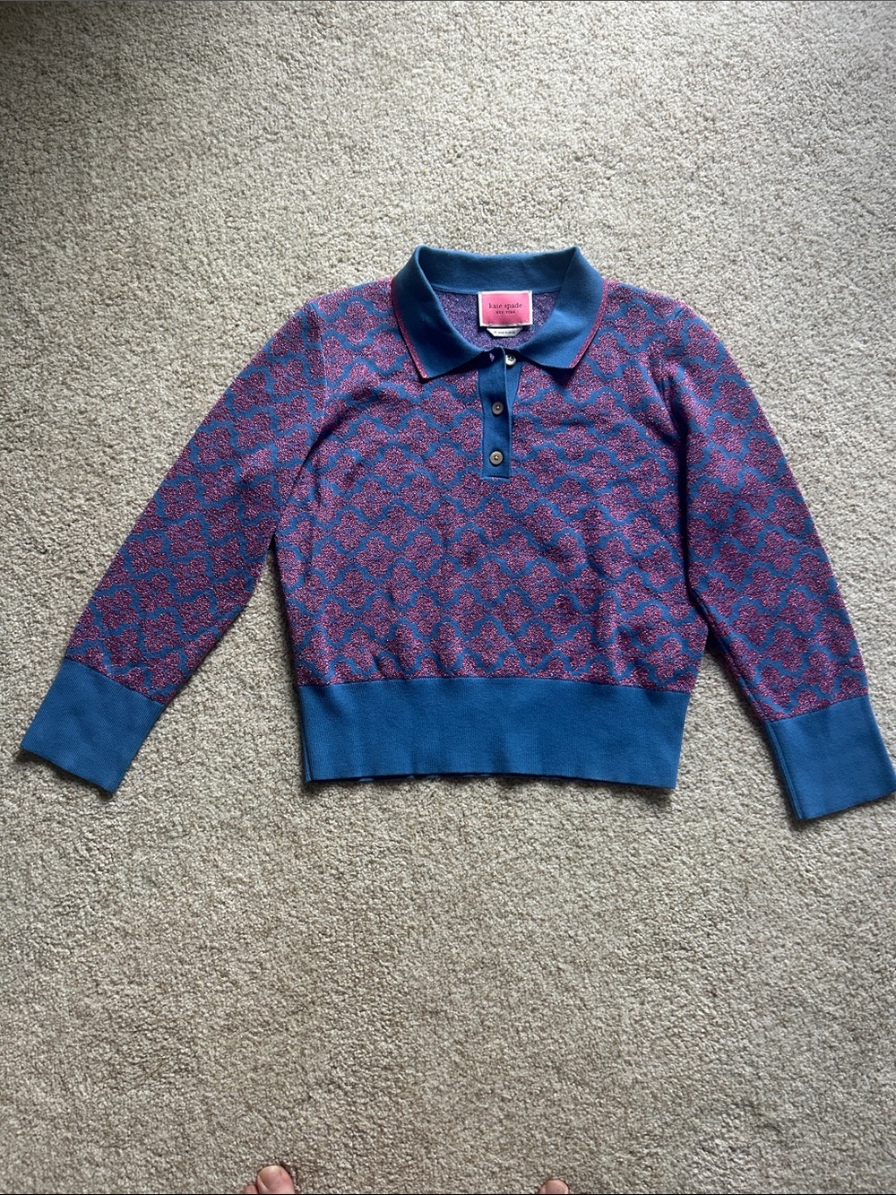 Kate Spade Flower Polo Sweater